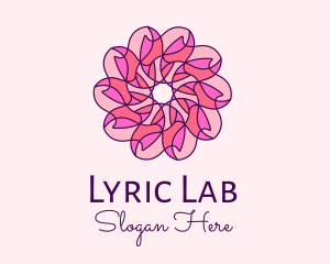 Pink Flower Pattern logo design