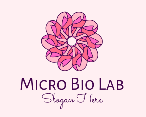 Pink Flower Pattern logo design