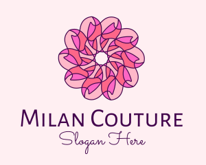 Pink Flower Pattern logo design