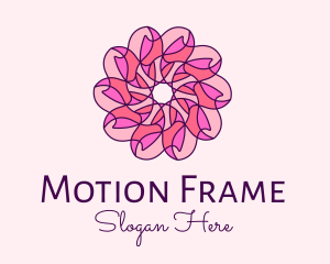 Pink Flower Pattern logo design