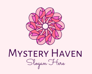 Pink Flower Pattern logo design