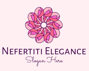 Pink Flower Pattern logo design