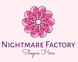 Pink Flower Pattern logo design