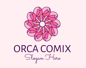 Orchid - Pink Flower Pattern logo design