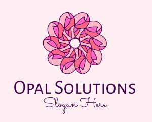 Pink Flower Pattern logo design