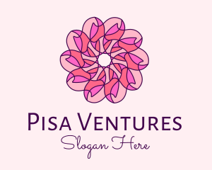 Pink Flower Pattern logo design