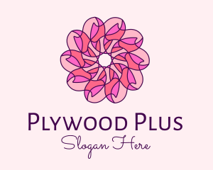 Pink Flower Pattern logo design