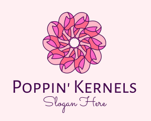 Pink Flower Pattern logo design