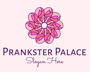 Pink Flower Pattern logo design