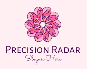 Pink Flower Pattern logo design