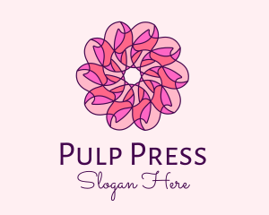 Pink Flower Pattern logo design