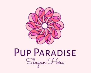 Pink Flower Pattern logo design