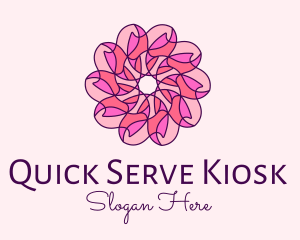 Pink Flower Pattern logo design