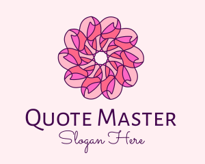 Pink Flower Pattern logo design