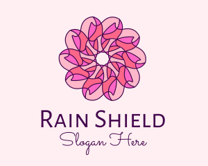 Pink Flower Pattern logo design