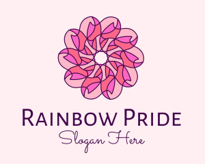 Pink Flower Pattern logo design