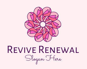 Pink Flower Pattern logo design