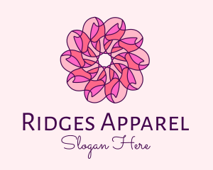 Pink Flower Pattern logo design