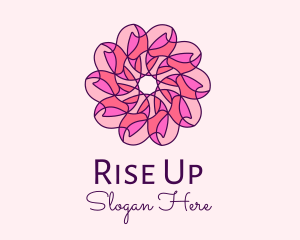 Pink Flower Pattern logo design