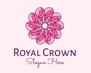 Pink Flower Pattern logo design