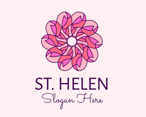 Pink Flower Pattern logo design