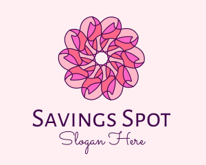 Pink Flower Pattern logo design