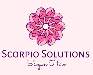 Pink Flower Pattern logo design