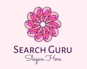 Pink Flower Pattern logo design