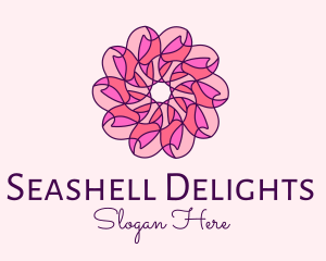 Pink Flower Pattern logo design