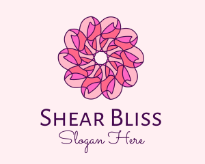 Pink Flower Pattern logo design