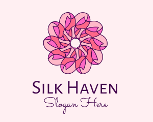 Pink Flower Pattern logo design