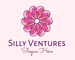 Pink Flower Pattern logo design