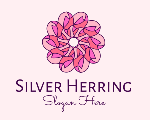 Pink Flower Pattern logo design