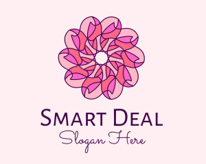 Pink Flower Pattern logo design