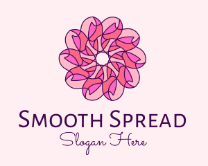 Pink Flower Pattern logo design