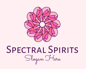 Pink Flower Pattern logo design