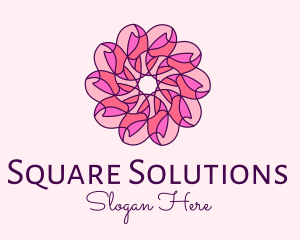 Pink Flower Pattern logo design