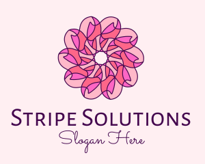 Pink Flower Pattern logo design