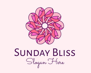 Pink Flower Pattern logo design