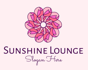 Pink Flower Pattern logo design