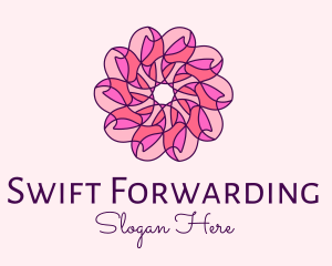 Pink Flower Pattern logo design