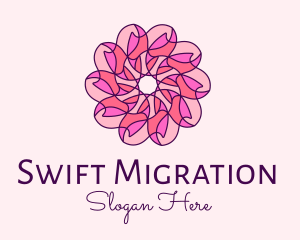 Pink Flower Pattern logo design