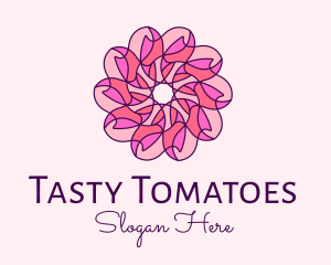 Pink Flower Pattern logo design