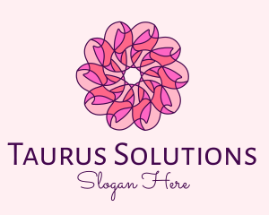 Pink Flower Pattern logo design