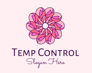 Pink Flower Pattern logo design