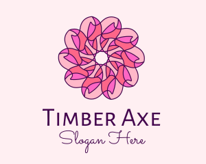 Pink Flower Pattern logo design