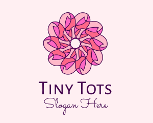 Pink Flower Pattern logo design