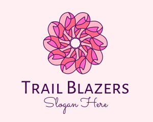 Pink Flower Pattern logo design