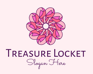 Pink Flower Pattern logo design