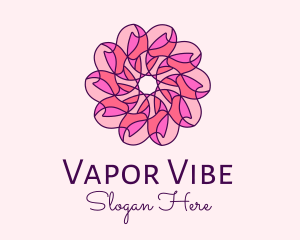 Pink Flower Pattern logo design